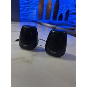 Coby CS-P12 Personal Mini Stereo Speakers Used Like Good Condition Tested